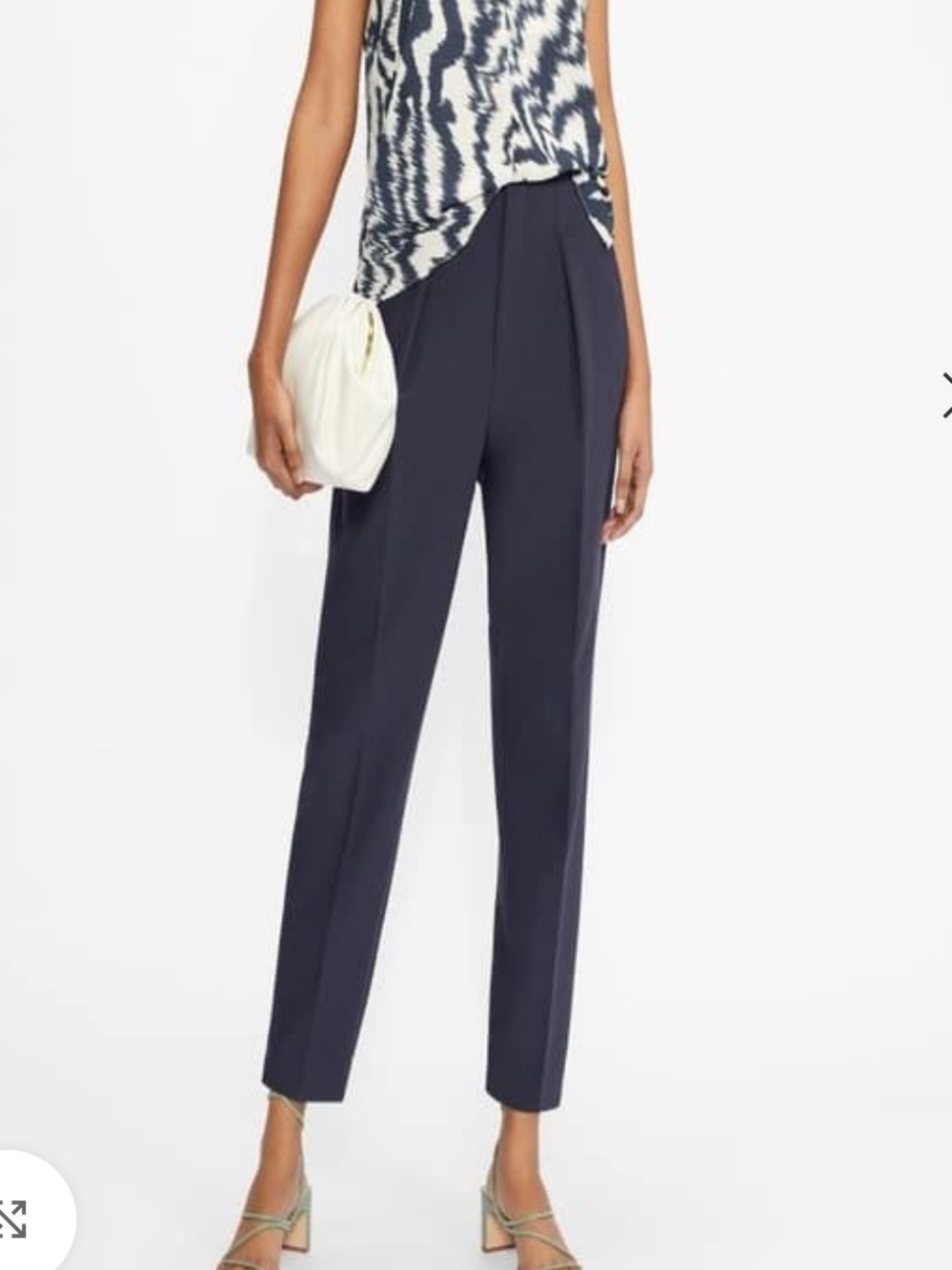 Ted Baker Leilat Tailored High-Waist Navy Suit Trousers